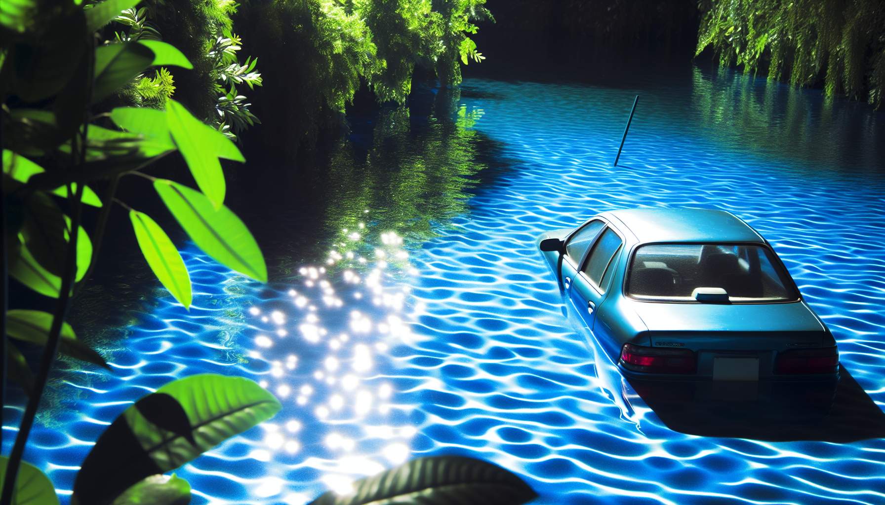 Rêver de tomber dans l'eau en voiture : signification révélée